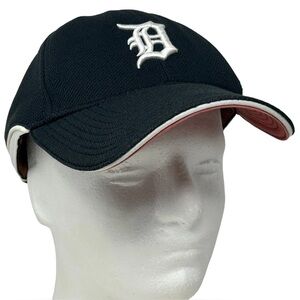 New Era Black and White Cap with Red Accent